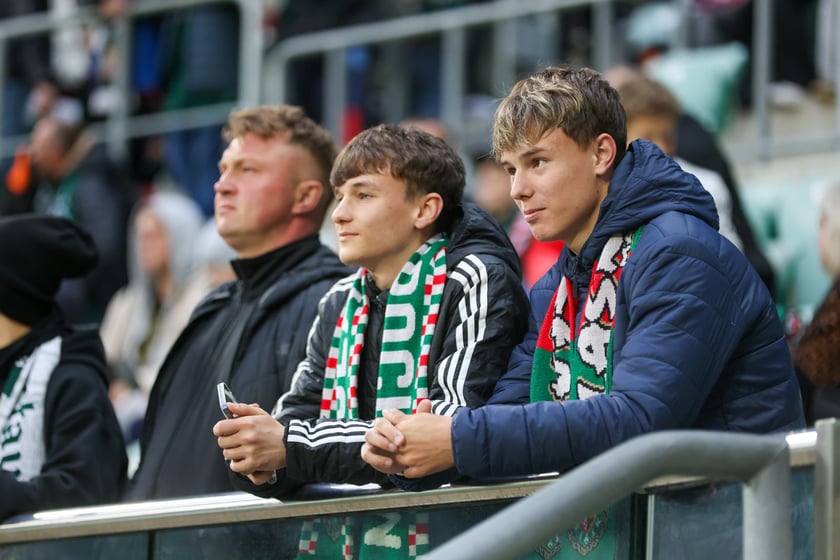 Kibice na meczu Śląska z Jagiellonią