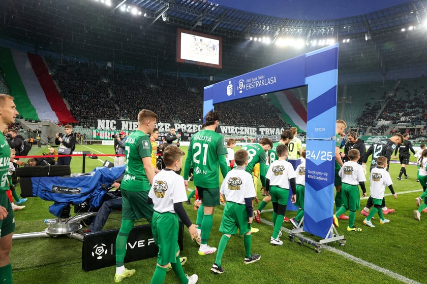Kibice na meczu Śląska z Jagiellonią