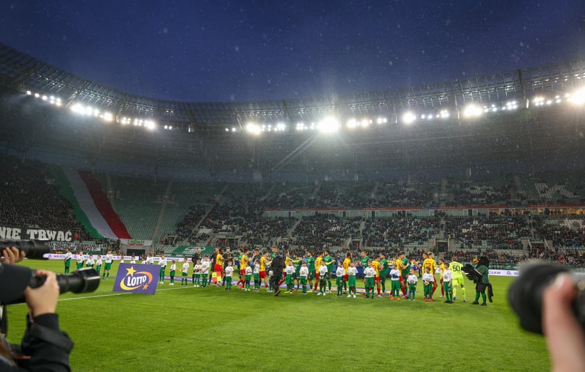 Kibice na meczu Śląska z Jagiellonią