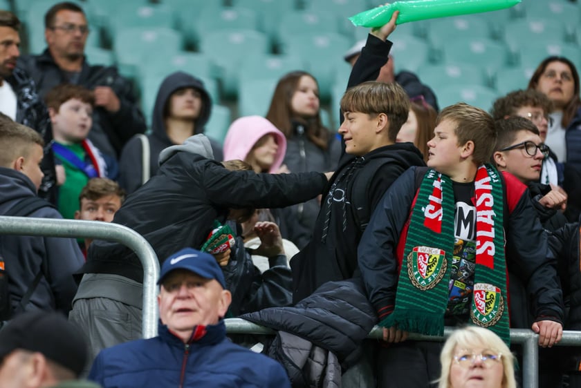Kibice na meczu Śląska z Jagiellonią