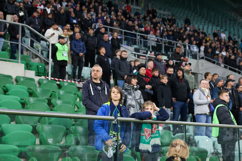 Kibice na meczu Śląska z Jagiellonią