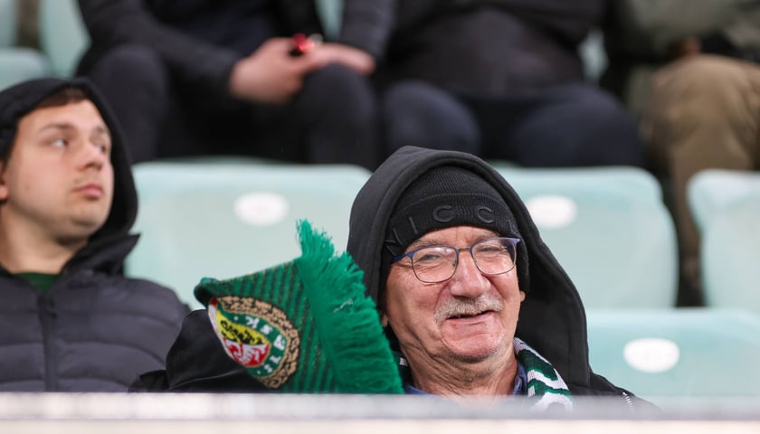 Kibice na meczu Śląska z Jagiellonią