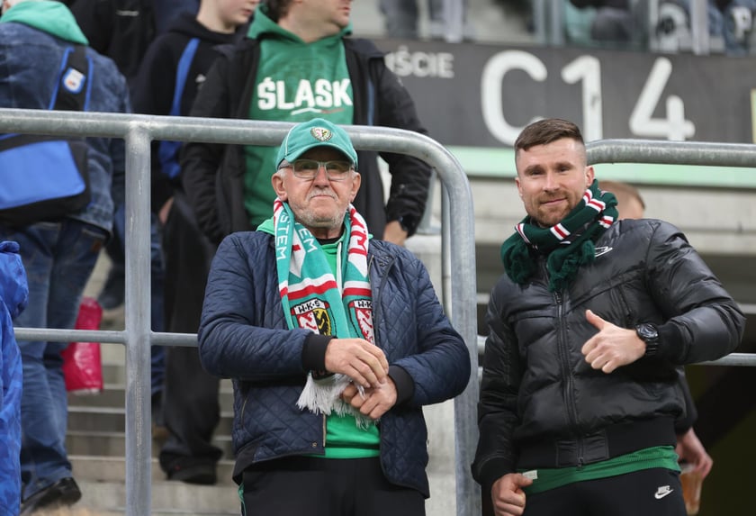 Kibice na meczu Śląska z Jagiellonią