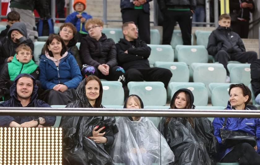 Kibice na meczu Śląska z Jagiellonią