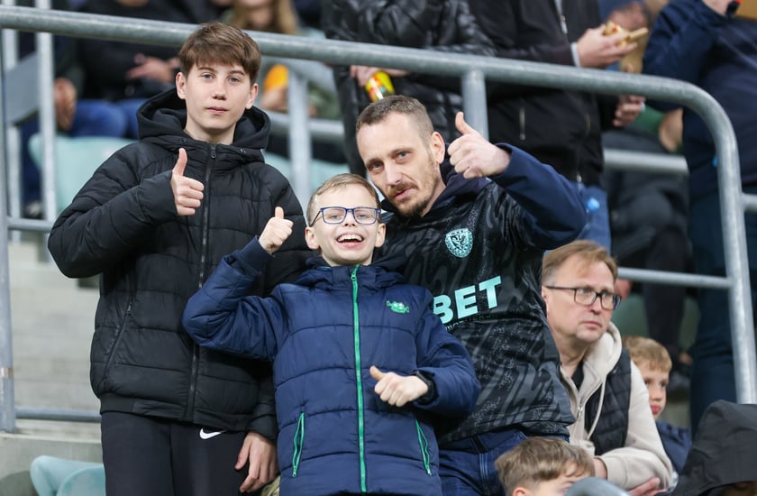 Kibice na meczu Śląska z Jagiellonią