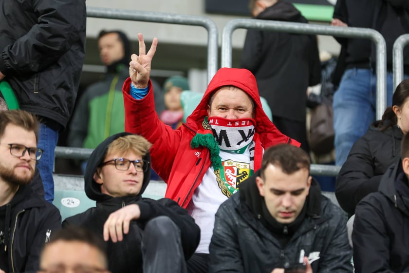 Kibice na meczu Śląska z Jagiellonią