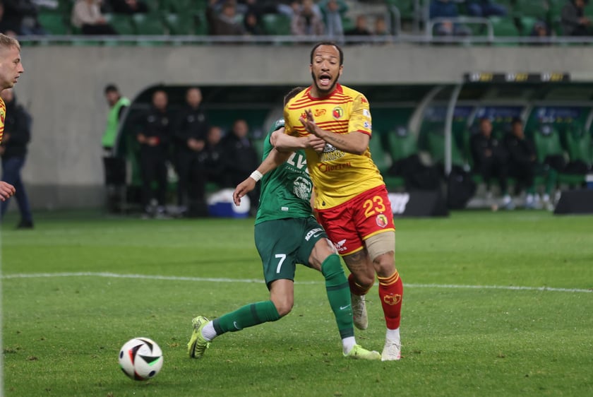 Kibice na meczu Śląska z Jagiellonią