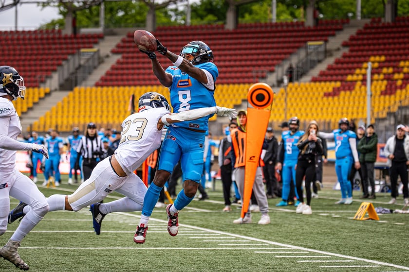 Panthers Wrocław pokonali Fehervar Enthroners 55:12 podczas pierwszego spotkania European League of Football 2025