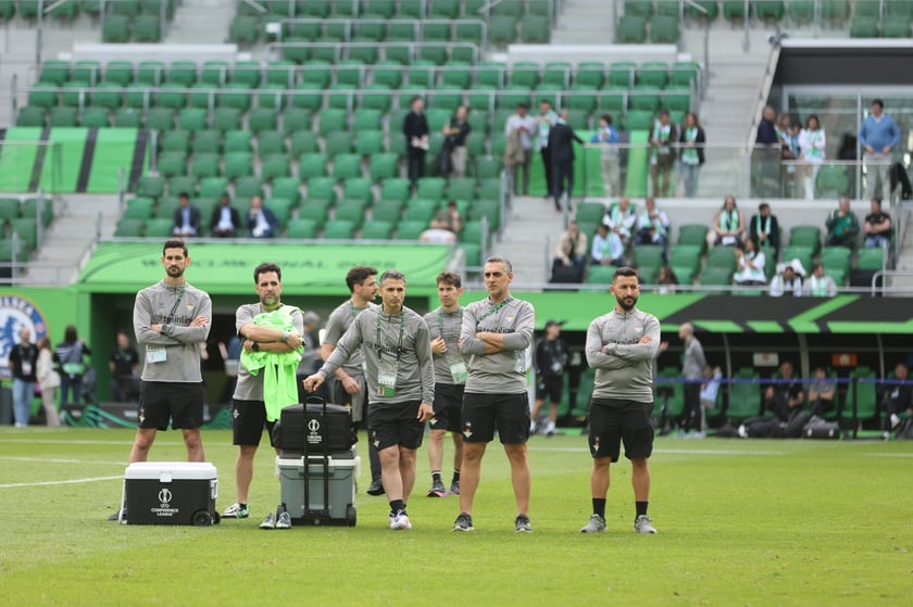Trening Betisu na stadionie we Wrocławiu przed finałem z Chelsea, 27 maja