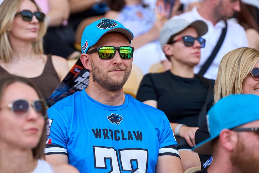 Kibice na meczu Panthers Wrocław z Centurions Cologne