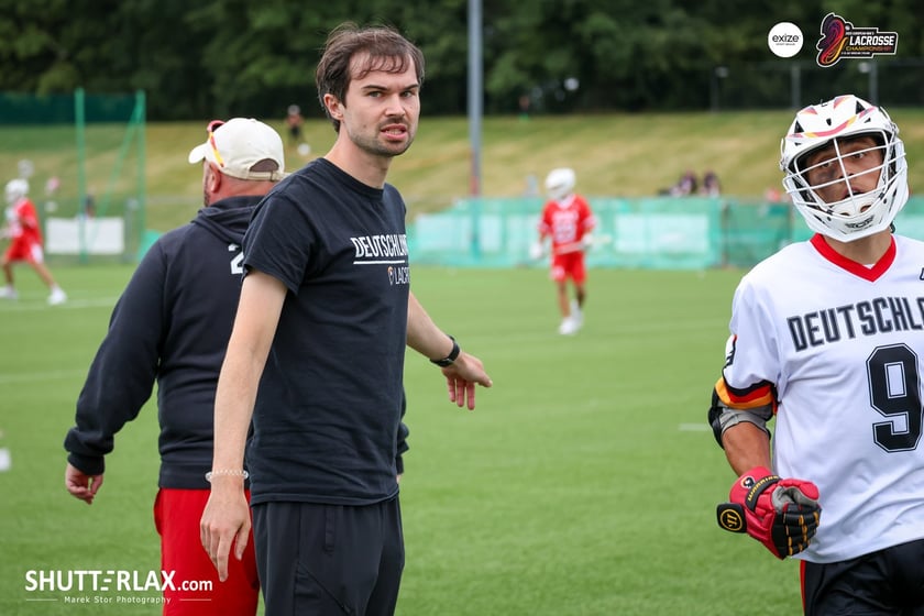 Mecz Polska - Niemcy na na Mistrzostwach Europy Mężczyzn w Lacrosse Wrocław 2025