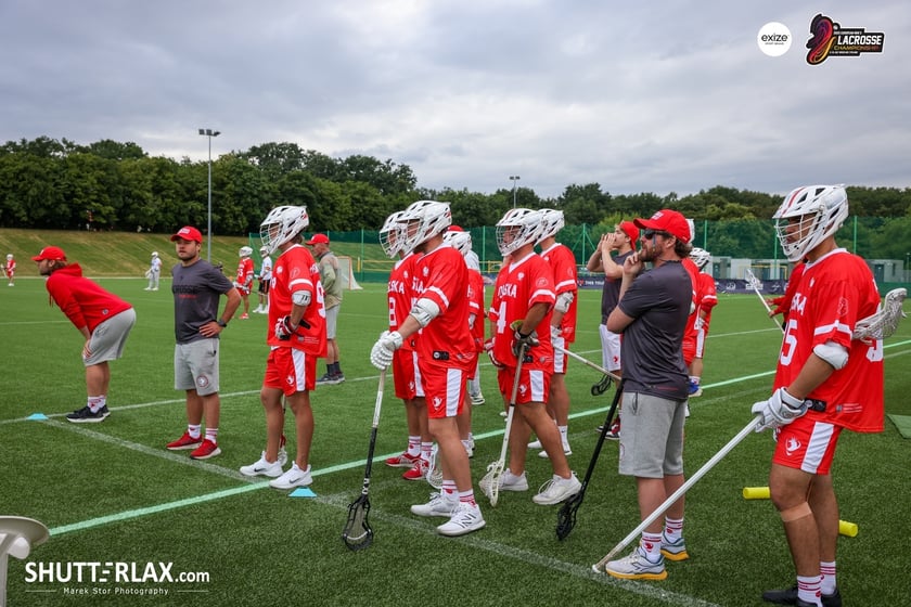 Mecz Polska - Niemcy na na Mistrzostwach Europy Mężczyzn w Lacrosse Wrocław 2025