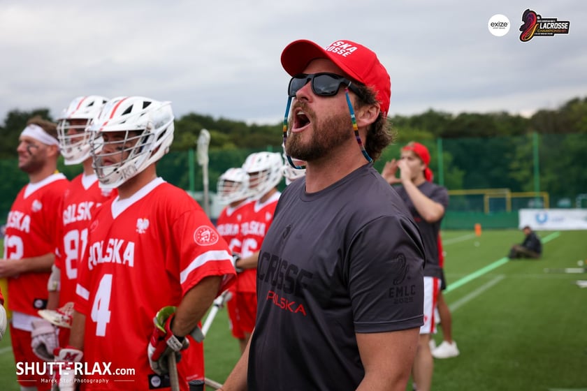 Mecz Polska - Niemcy na na Mistrzostwach Europy Mężczyzn w Lacrosse Wrocław 2025
