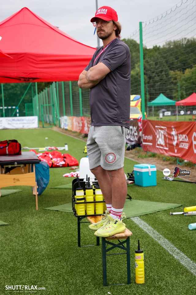 Mecz Polska - Niemcy na na Mistrzostwach Europy Mężczyzn w Lacrosse Wrocław 2025