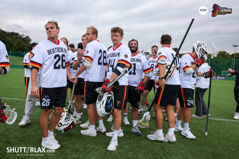 Mecz Polska - Niemcy na na Mistrzostwach Europy Mężczyzn w Lacrosse Wrocław 2025