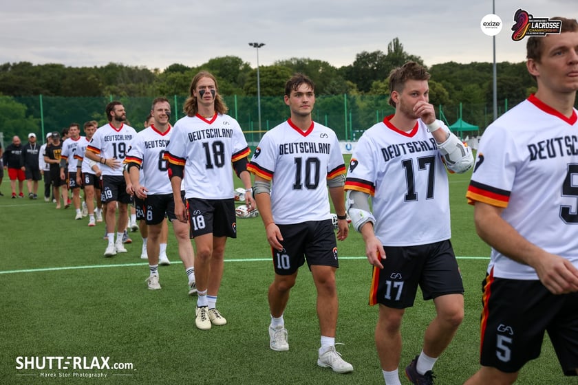 Mecz Polska - Niemcy na na Mistrzostwach Europy Mężczyzn w Lacrosse Wrocław 2025