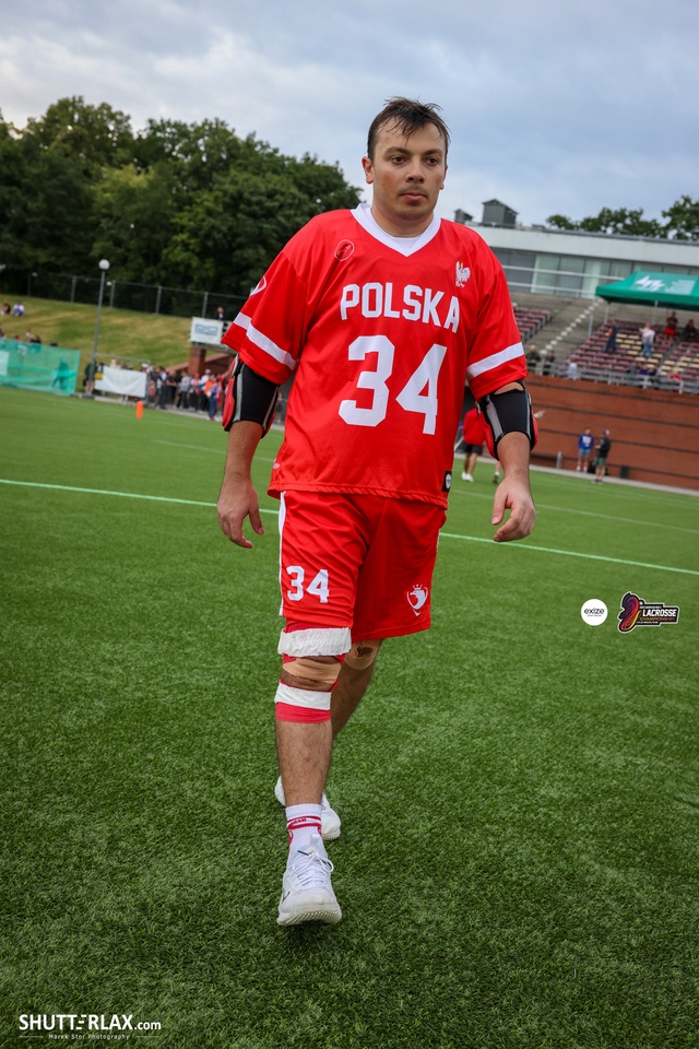 Mecz Polska - Niemcy na na Mistrzostwach Europy Mężczyzn w Lacrosse Wrocław 2025