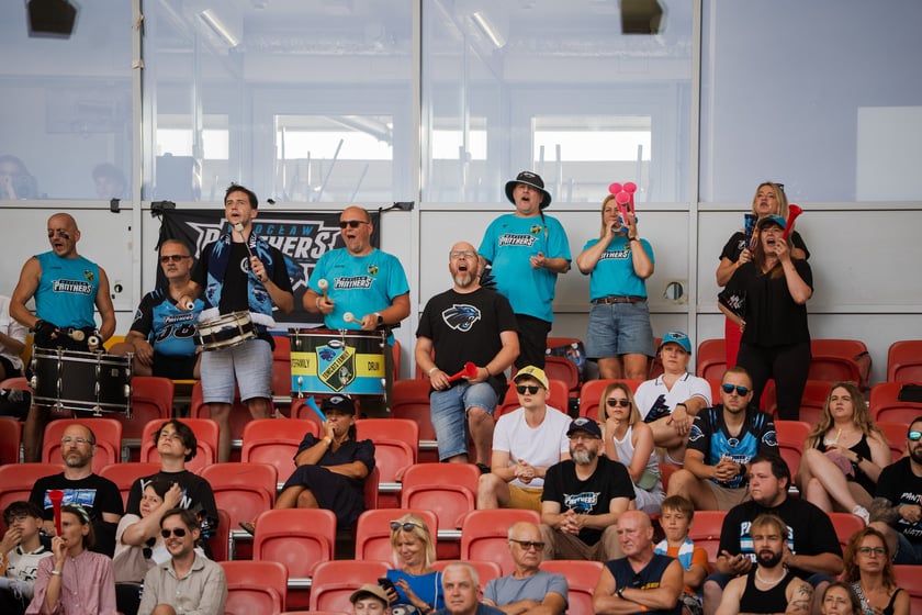 Mecz Panthers Wrocław - Munich Ravens na Stadionie Olimpijskim. Zdjęcia z meczu oraz kibiców, 16 sierpnia 2025 r.