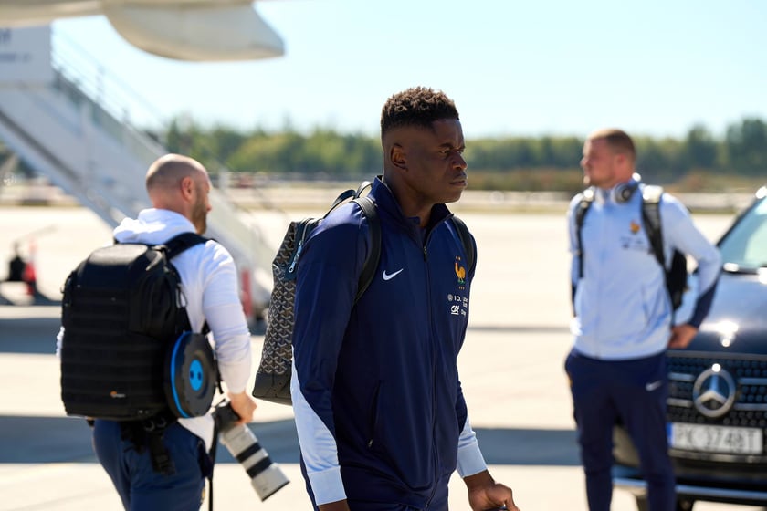 Drużyna narodowa Francji wylądowała we Wrocławiu (4 września 2025)