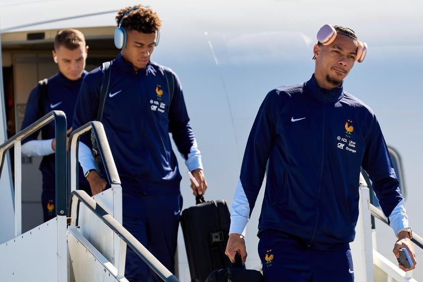 Drużyna narodowa Francji wylądowała we Wrocławiu (4 września 2025)