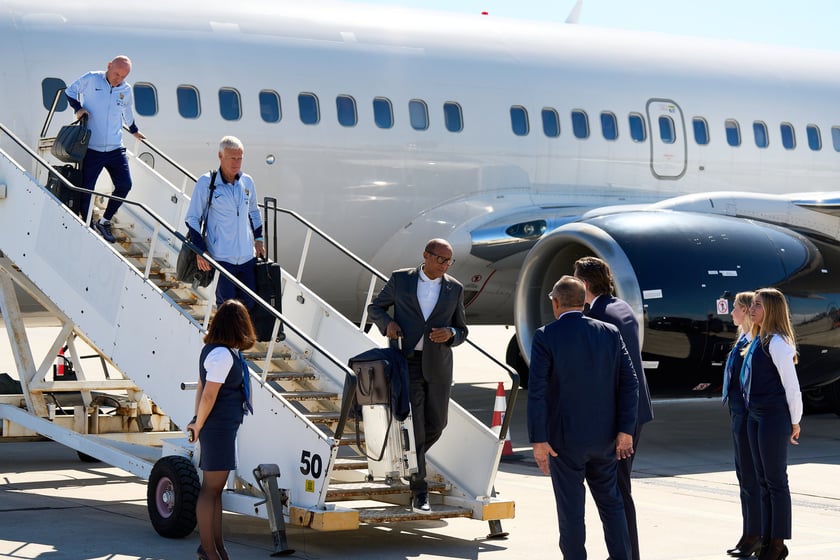 Drużyna narodowa Francji wylądowała we Wrocławiu (4 września 2025)