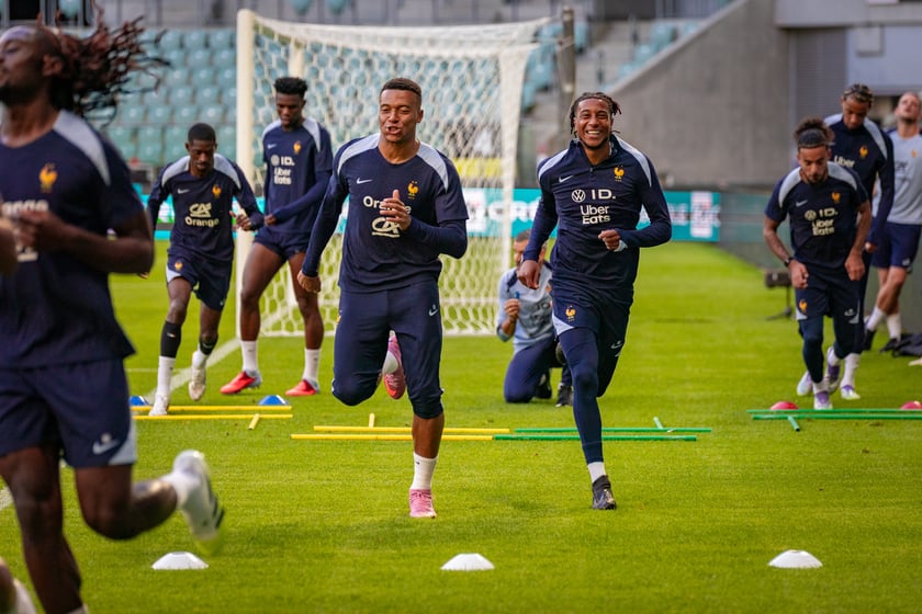 4 września 2025 r. konferencje prasowe i treningi piłkarzy Francji na Tarczyński Arenie we Wrocławiu