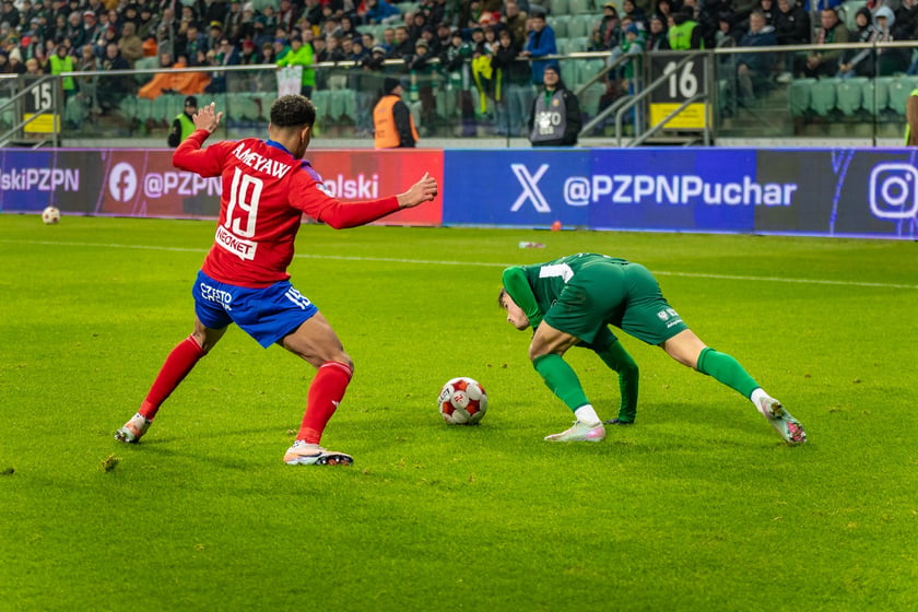 Powiększ obraz: Mecz Śląska Wrocław z Rakowem Częstochowa w STS Pucharze Polski.