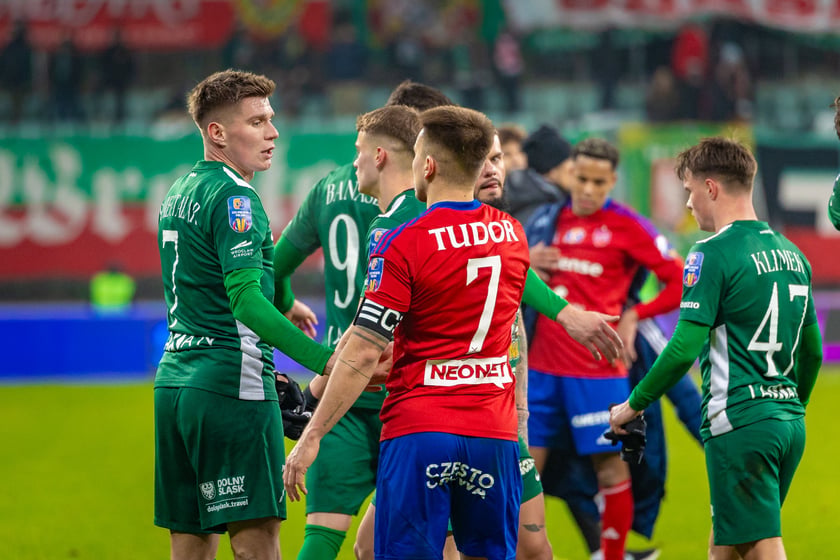 Powiększ obraz: Mecz Śląska Wrocław z Rakowem Częstochowa w STS Pucharze Polski.