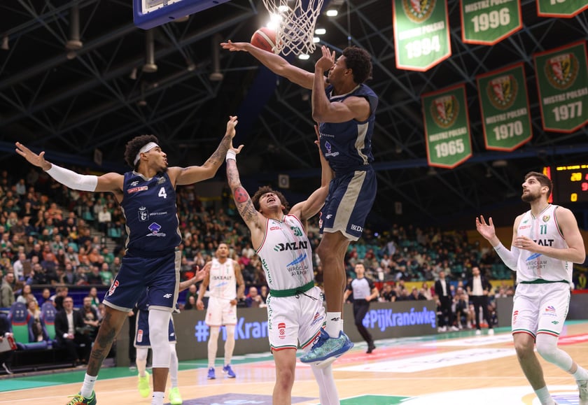 Powiększ obraz: Mecz Orlen Basket Ligi - Śląsk Wrocław - Dziki Warszawa w hali Orbita (23 grudnia 2025 r.).