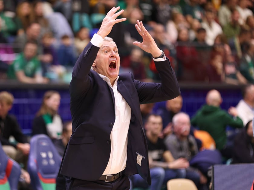 Powiększ obraz: Mecz Orlen Basket Ligi - Śląsk Wrocław - Dziki Warszawa w hali Orbita (23 grudnia 2025 r.).