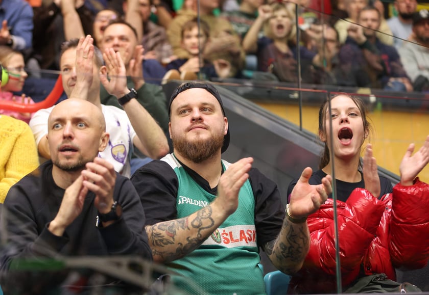 Powiększ obraz: Mecz Orlen Basket Ligi - Śląsk Wrocław - Dziki Warszawa w hali Orbita (23 grudnia 2025 r.).