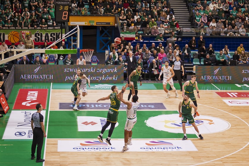 Powiększ obraz: Mecz koszykówki - Śląsk Wrocław - Zastal Zielona Góra - 2 stycznia 2026 r., hala Orbita