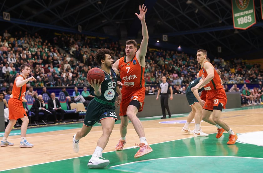 Powiększ obraz: Mecz WKS Śląsk Wrocław - Cedevita Olimpija Ljubljana w Hali Orbita, 10 luty 2026 r.
