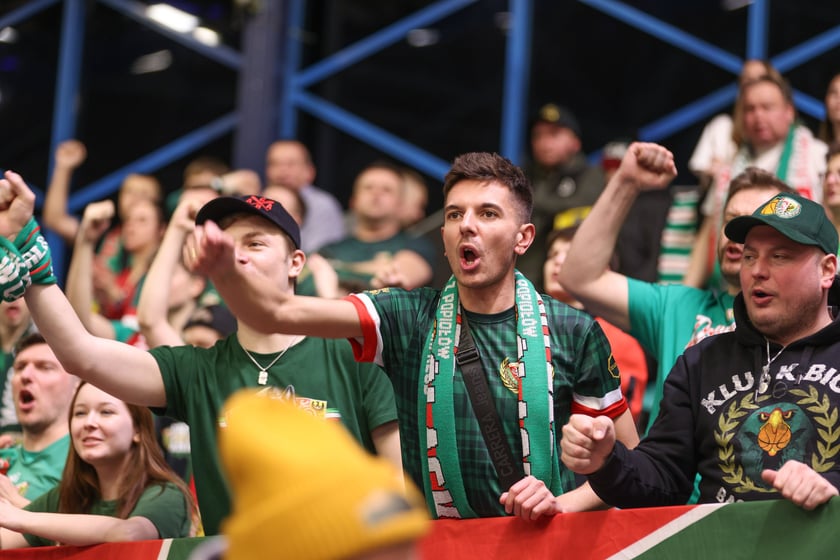 Powiększ obraz: Kibice podczas meczu Śląsk Wrocław - Cedevita Olimpija Ljubljana, 10 lutego 2026 r. w Hali Orbita.