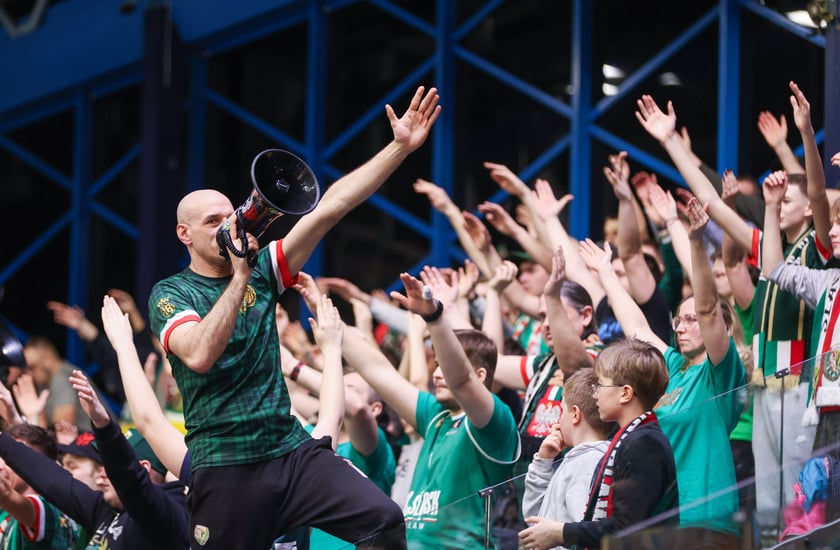 Powiększ obraz: Kibice podczas meczu Śląsk Wrocław - Cedevita Olimpija Ljubljana, 10 lutego 2026 r. w Hali Orbita.