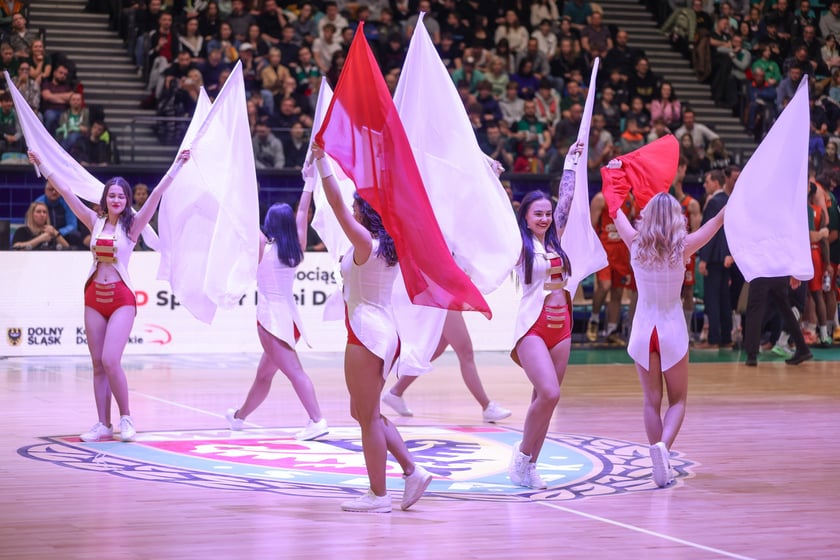 Powiększ obraz: Kibice podczas meczu Śląsk Wrocław - Cedevita Olimpija Ljubljana, 10 lutego 2026 r. w Hali Orbita.