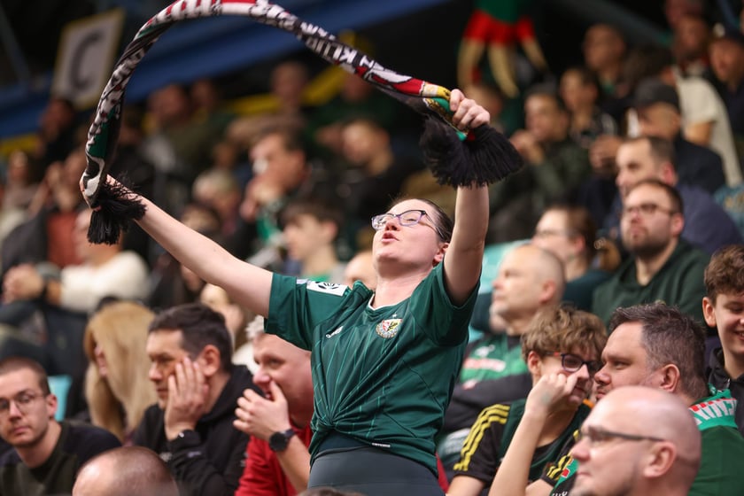 Powiększ obraz: Kibice podczas meczu Śląsk Wrocław - Cedevita Olimpija Ljubljana, 10 lutego 2026 r. w Hali Orbita.