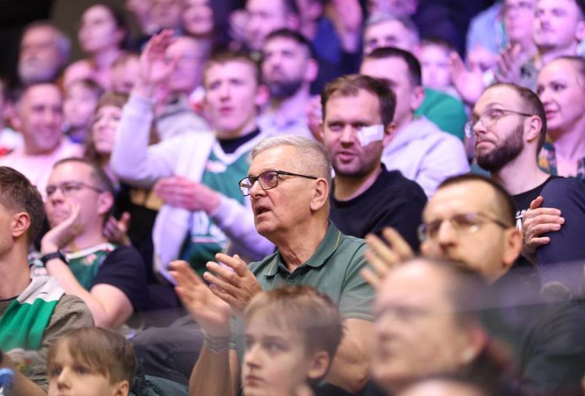 Powiększ obraz: Kibice podczas meczu Śląsk Wrocław - Cedevita Olimpija Ljubljana, 10 lutego 2026 r. w Hali Orbita.