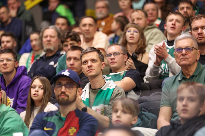 Powiększ obraz: Kibice podczas meczu Śląsk Wrocław - Cedevita Olimpija Ljubljana, 10 lutego 2026 r. w Hali Orbita.