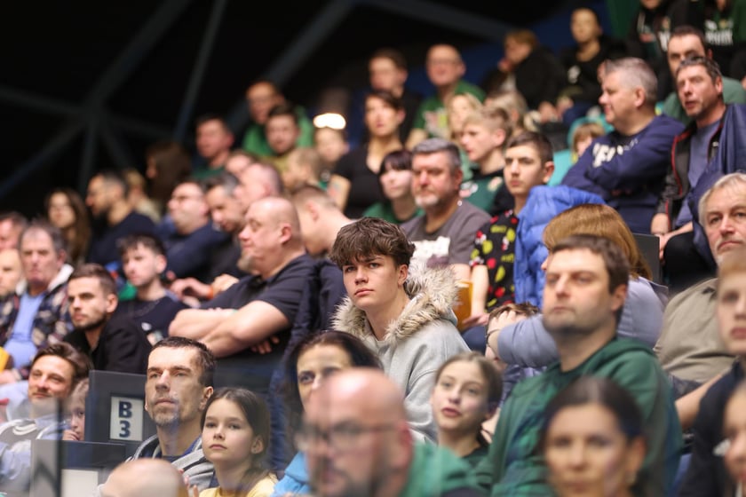 Powiększ obraz: Kibice podczas meczu Śląsk Wrocław - Cedevita Olimpija Ljubljana, 10 lutego 2026 r. w Hali Orbita.