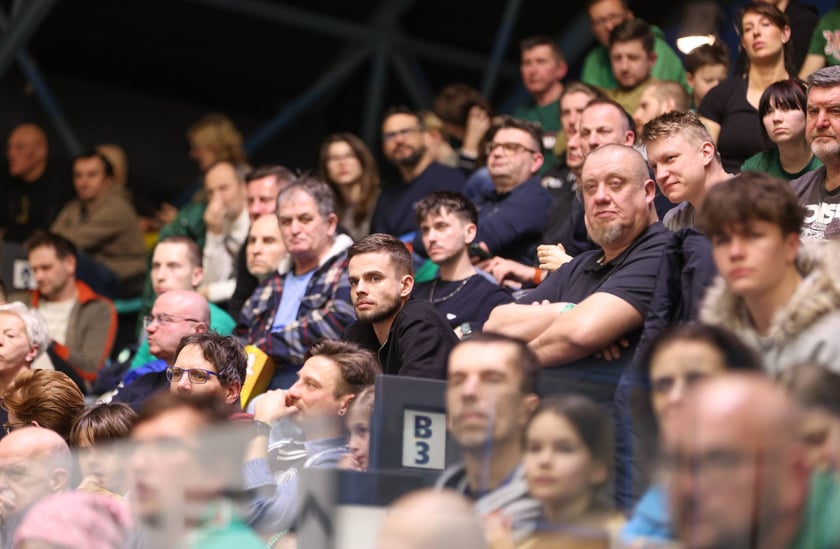 Powiększ obraz: Kibice podczas meczu Śląsk Wrocław - Cedevita Olimpija Ljubljana, 10 lutego 2026 r. w Hali Orbita.