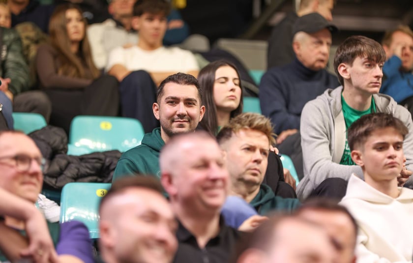 Powiększ obraz: Kibice podczas meczu Śląsk Wrocław - Cedevita Olimpija Ljubljana, 10 lutego 2026 r. w Hali Orbita.