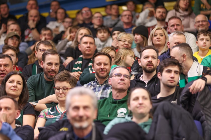 Powiększ obraz: Kibice podczas meczu Śląsk Wrocław - Cedevita Olimpija Ljubljana, 10 lutego 2026 r. w Hali Orbita.