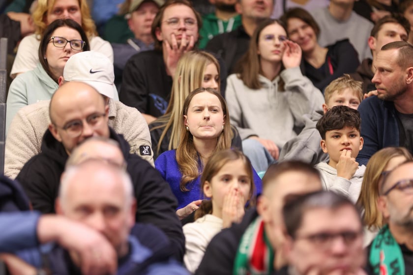 Powiększ obraz: Kibice podczas meczu Śląsk Wrocław - Cedevita Olimpija Ljubljana, 10 lutego 2026 r. w Hali Orbita.