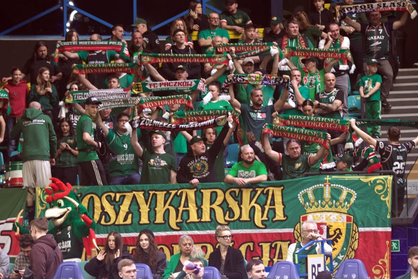 Powiększ obraz: Mecz koszykówki Śląsk Wrocław - MKS Dąbrowa Górnicza w hali Orbita, 5 marca 2026 r.