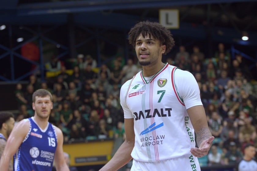 Powiększ obraz: Mecz koszykówki Śląsk Wrocław - MKS Dąbrowa Górnicza w hali Orbita, 5 marca 2026 r.