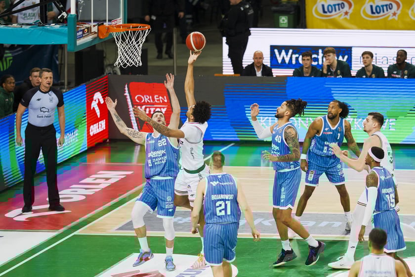 Powiększ obraz: Mecz koszykówki Śląsk Wrocław - Górnik Wałbrzych w Hali Stulecia 10 marca 2026 r.