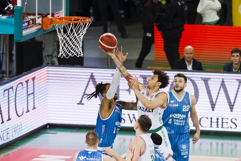 Powiększ obraz: Mecz koszykówki Śląsk Wrocław - Górnik Wałbrzych w Hali Stulecia 10 marca 2026 r.