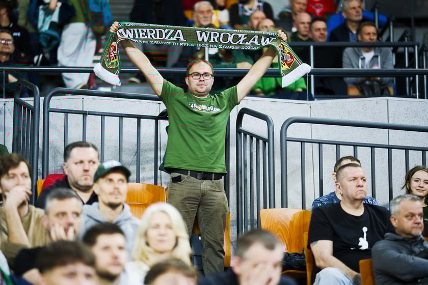 Powiększ obraz: Mecz koszykówki Śląsk Wrocław - Górnik Wałbrzych w Hali Stulecia 10 marca 2026 r.