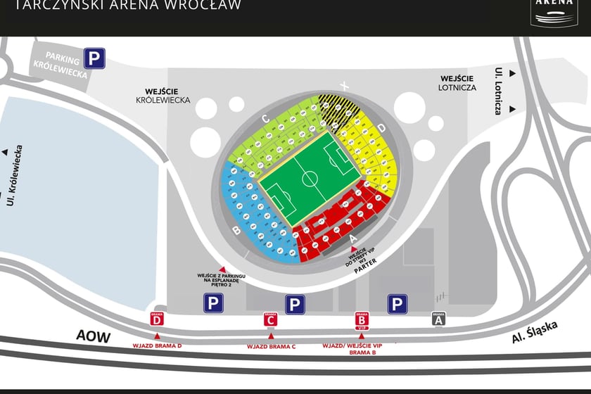 Powiększ obraz: <p>Parkingi na terenie Tarczyński Arena.</p>